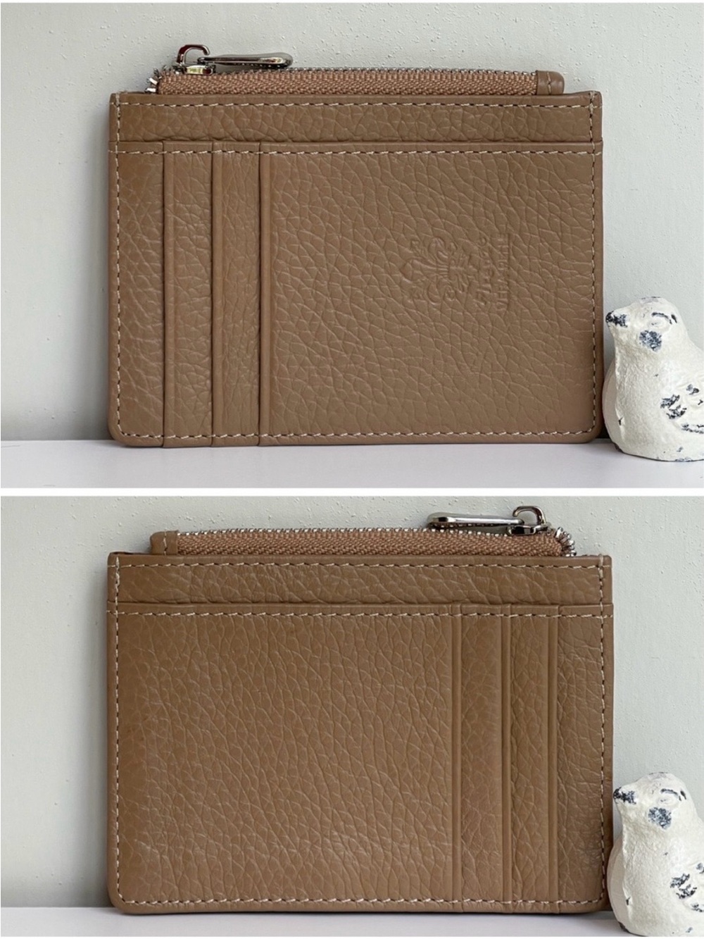 Firenze Vera Pelle Leather Zipper Card Case